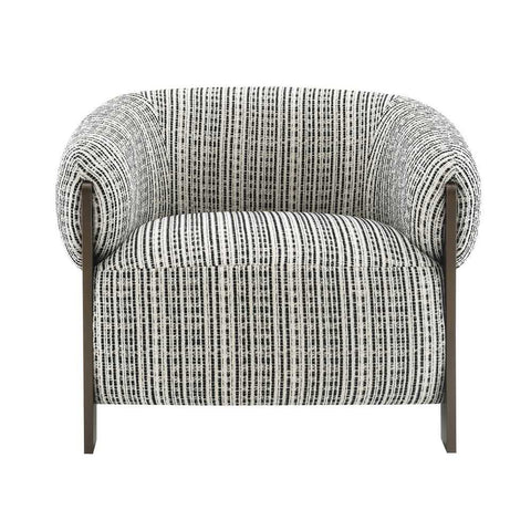 Napa Arm Chair - Brass/Black &amp; White