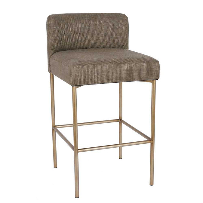 Leon Kitchen Stool - Chocolate Linen - - Eleganté