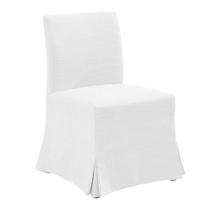 Brighton Slip Cover Dining Chair - White Linen - - Eleganté