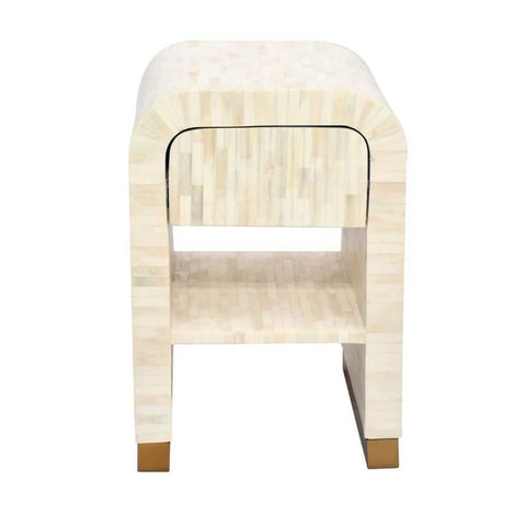 Makayla 40x60cm Bedside Table - Ivory