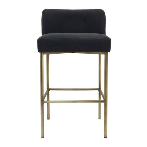 Leon Kitchen Stool - Black Vegan Leather
