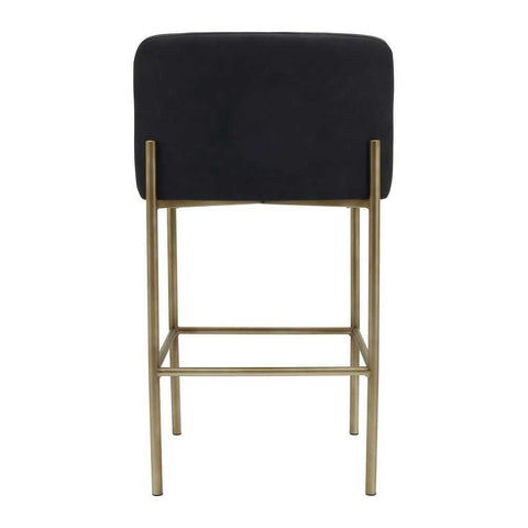 Leon Kitchen Stool - Black Vegan Leather