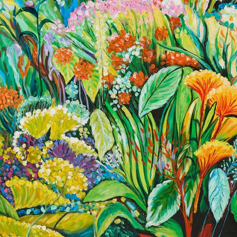 Le Fluers 100x100cm Oil On Canvas Painting - Canvas Paintings, Oils, Prints, Wall Art - Eleganté