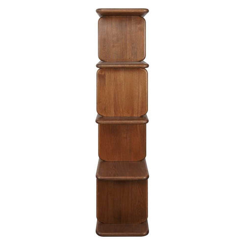 Tudor 140x160cm Oak Shelving Unit - 4 Tier Walnut