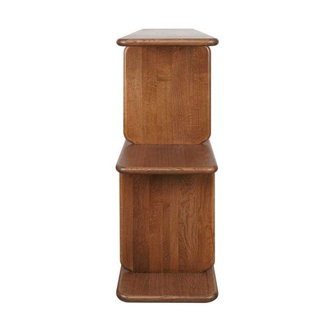 Tudor 160x100cm Oak Shelving Unit - 2 Tier Walnut