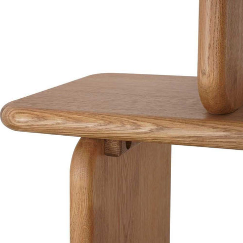 Tudor 140x160cm Oak Shelving Unit - 4 Tier Natural