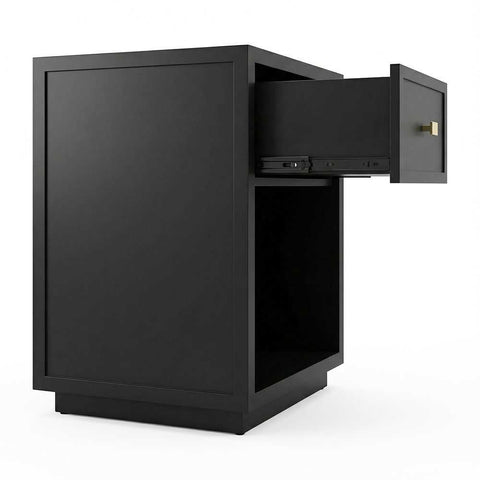 Logan 40x60cm Bedside Table - Black