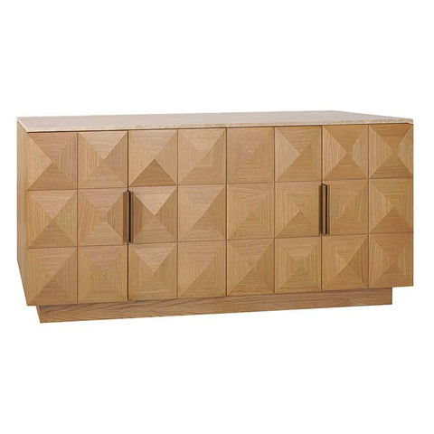 Benedict 170cm Natural Oak Buffet - Travertine
