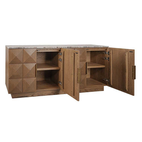 Benedict 170cm Walnut Buffet - River Brown Marble