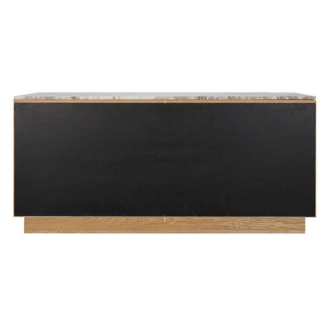 Benedict 170cm Natural Oak Buffet - River Brown Marble