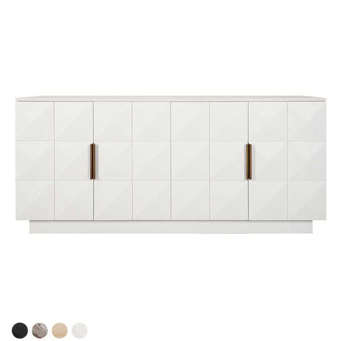 Benedict 170cm White Oak Buffet - White Marble