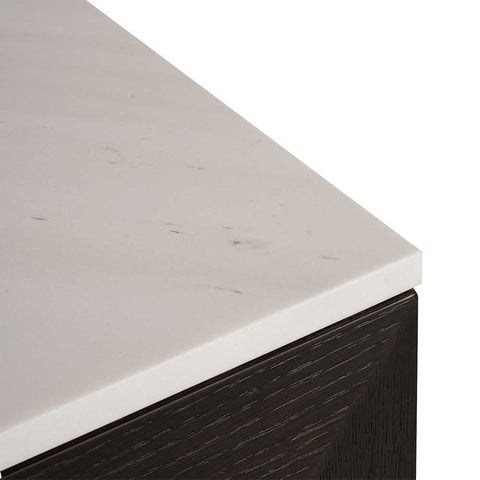 Benedict 170cm Smoked Oak Buffet - White Marble