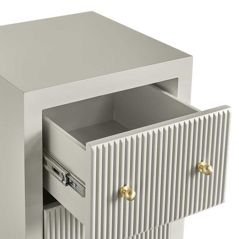 Ariana 40x65cm Bedside Table - Grey