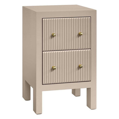 Ariana 40x65cm Bedside Table - Beige
