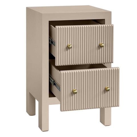 Ariana 40x65cm Bedside Table - Beige
