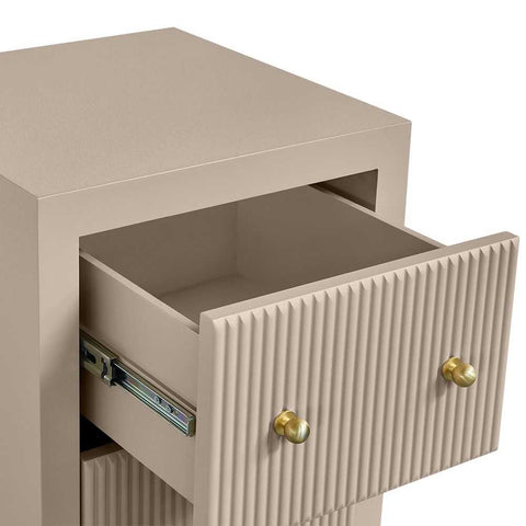 Ariana 40x65cm Bedside Table - Beige