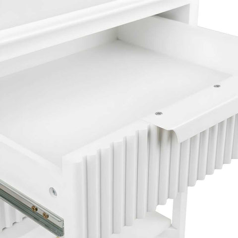 Aimee 55x60cm Bedside Table - All White
