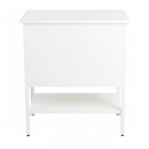 Aimee 55x60cm Bedside Table - All White