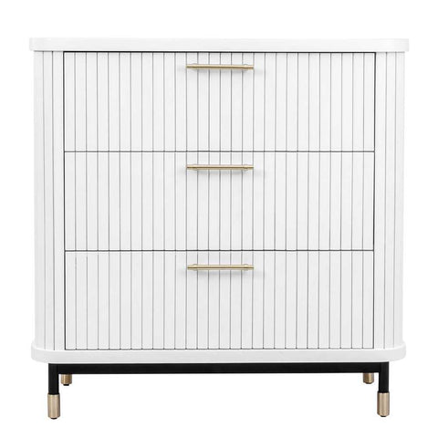 Sophia 96cm 3 Drawer Chest - White