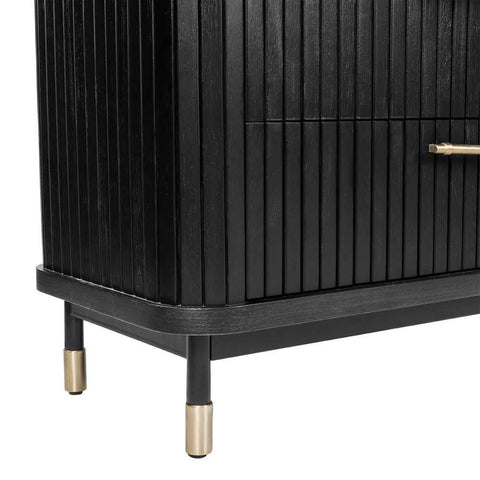 Sophia 160cm 6 Drawer Chest - Black