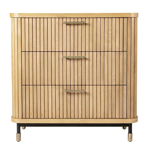 Sophia 96cm Oak 3 Drawer Chest - Natural