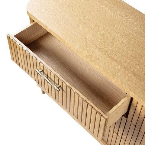 Sophia 160cm Oak 6 Drawer Chest - Natural