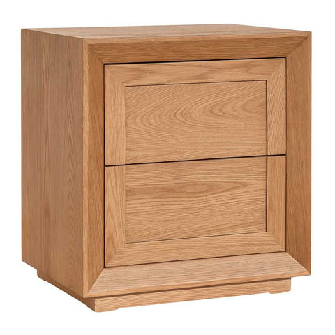 Balmain 60x65cm Tall Bedside Table - Natural Oak
