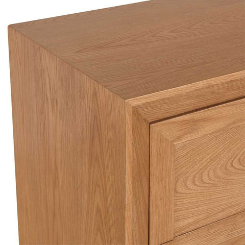 Balmain 60x65cm Tall Bedside Table - Natural Oak