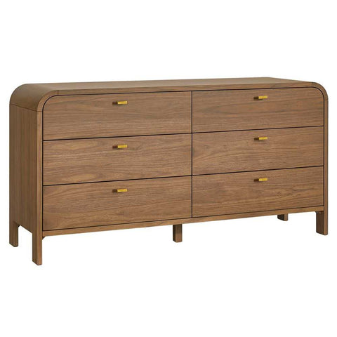 Chisholm 160cm 6 Drawer Chest - Walnut