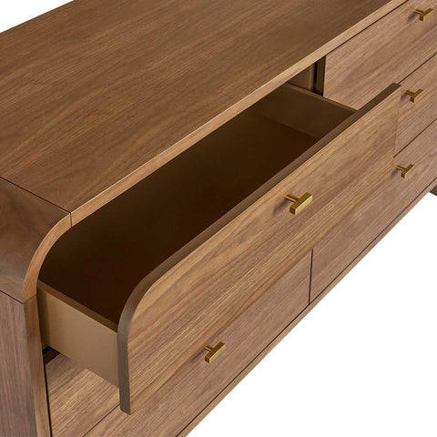 Chisholm 160cm 6 Drawer Chest - Walnut