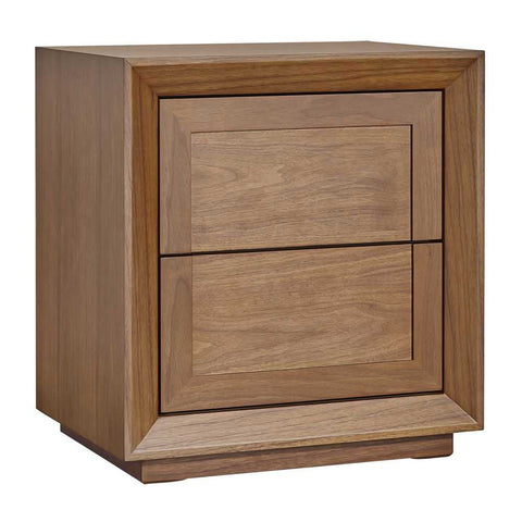 Balmain 60x65cm Tall Bedside Table - Walnut