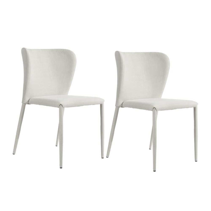 Foley Dining Chair Set of 2 - Natural w Fabric Legs - - Eleganté