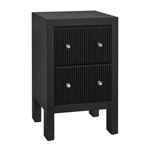 Ariana 40x65cm Bedside Table - Black