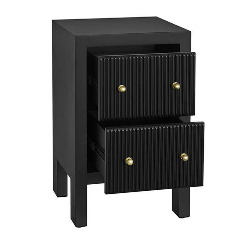 Ariana 40x65cm Bedside Table - Black