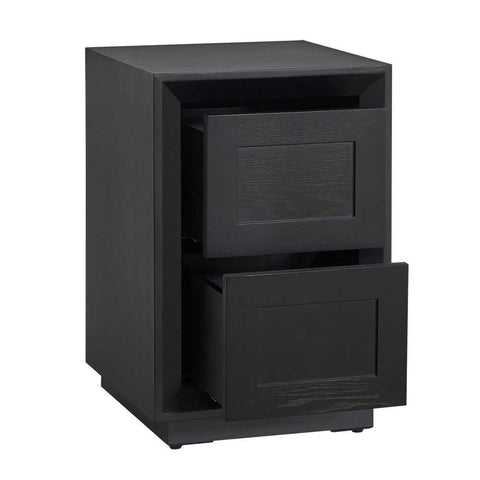 Balmain 40x65cm Bedside Table - Black