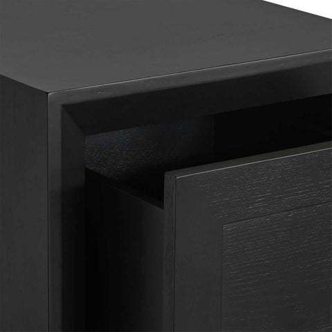 Balmain 40x65cm Bedside Table - Black