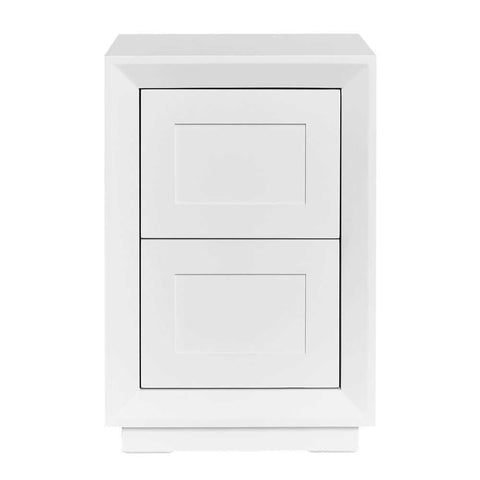 Balmain 40x65cm Bedside Table - White