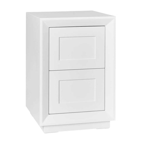 Balmain 40x65cm Bedside Table - White