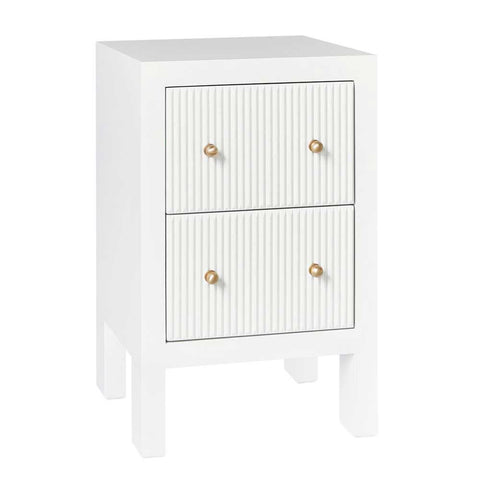 Ariana 40x65cm Bedside Table - White