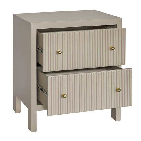 Ariana 67x76cm Bedside Table - Beige