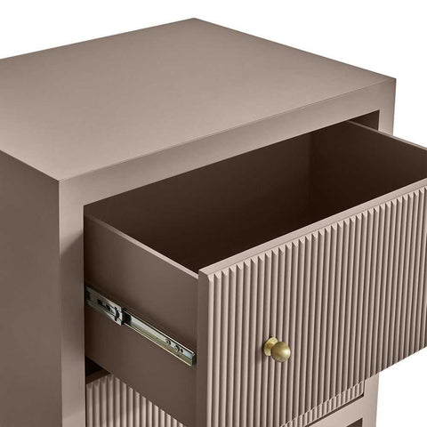Ariana 67x76cm Bedside Table - Taupe