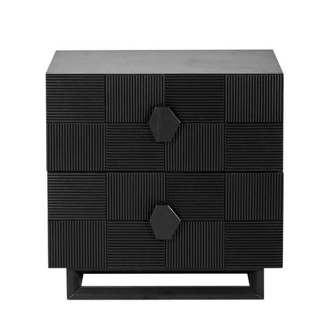 Alton 65x65cm Bedside Table - Black