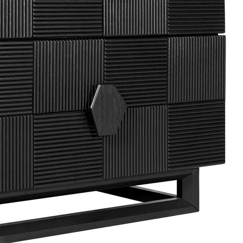 Alton 65x65cm Bedside Table - Black