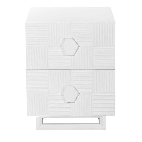 Alton 50x65cm Bedside Table - White
