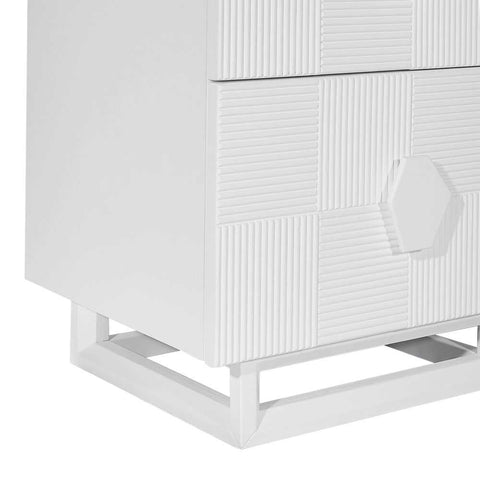 Alton 50x65cm Bedside Table - White