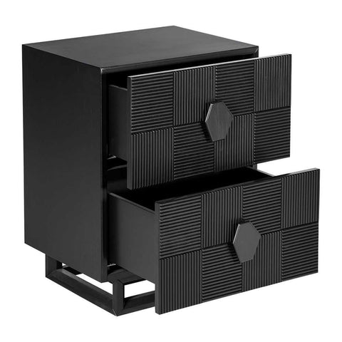 Alton 50x65cm Bedside Table - Black