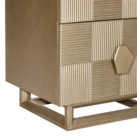 Alton 50x65cm Bedside Table - Antique Gold