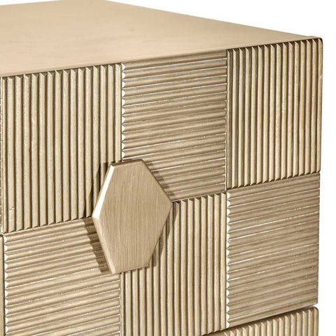 Alton 50x65cm Bedside Table - Antique Gold
