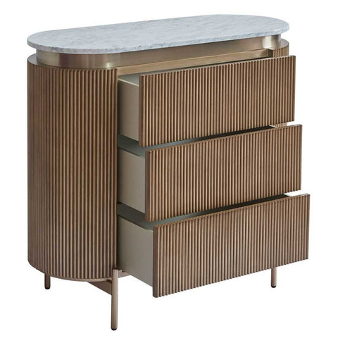 Demarco 98cm 3 Drawer Chest - Antique Gold