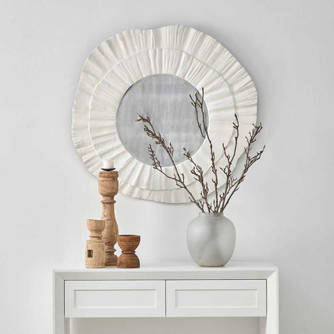 Corfu 108x102cm Wall Mirror - White